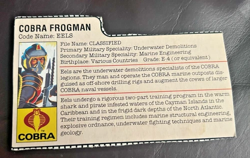 GI JOE: COBRA FROGMAN  (FILE CARD) (EELS)
