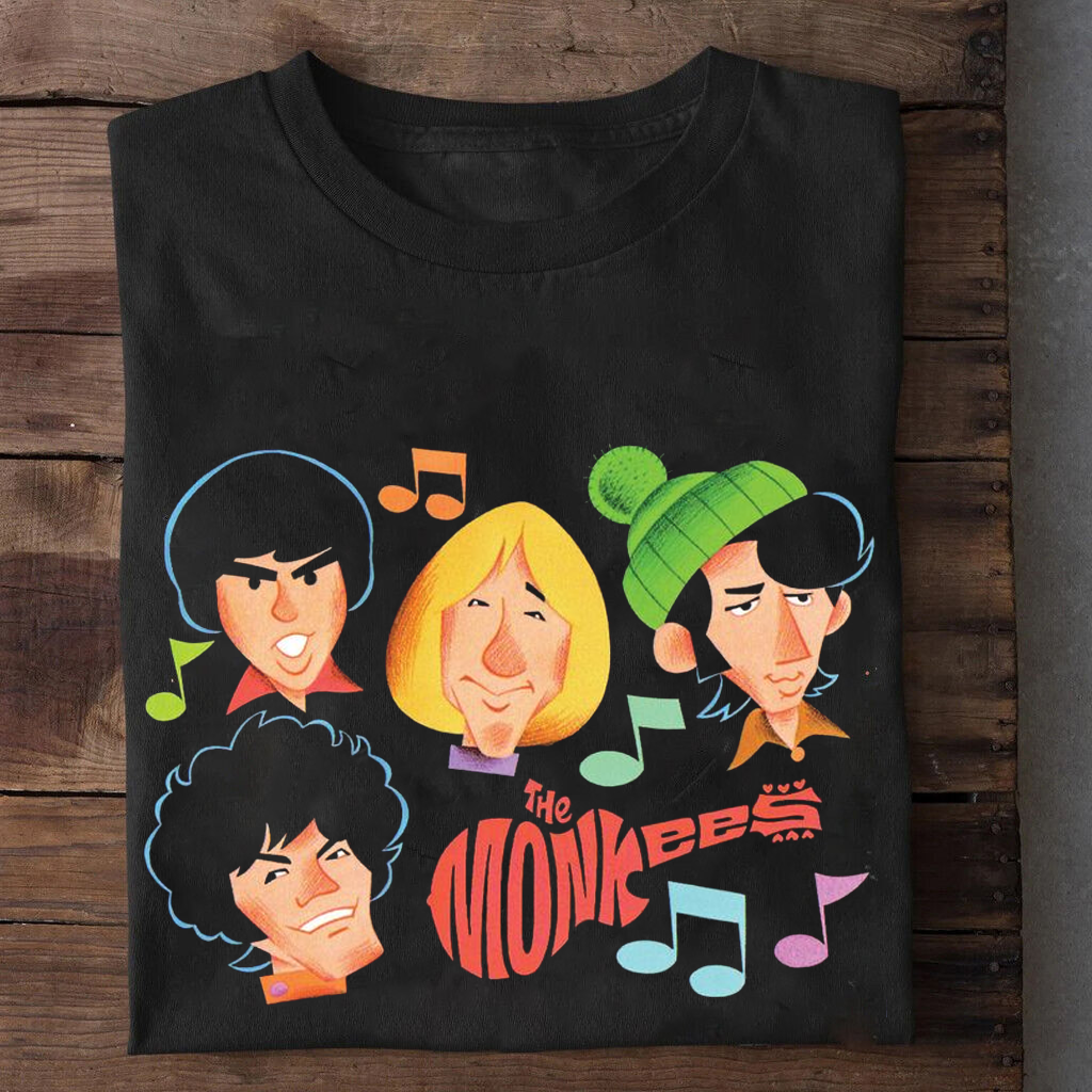 New The Monkees Funny Gift For Fan Short Sleeve Black Size S to 5XL Shirt