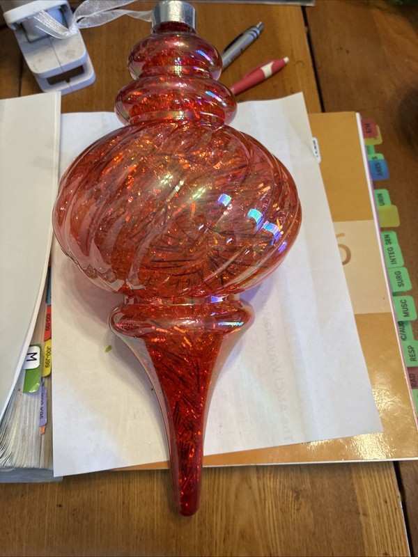 Two Christmas Ornaments Extra Large 13 Inches Long