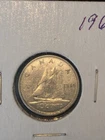 1966 Canada Silver Dime 10 Cents Elizabeth II .800 Fine Bluenose Coin F Fine