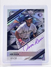 JIM RICE 2025 TOPPS DIAMOND ICONS WHITE BLACK PURPLE LINK AUTO 01/10