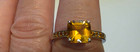 STERLING 925 ORANGE CZ RING SIZE 9 LJ HALLMARK? — photo 2