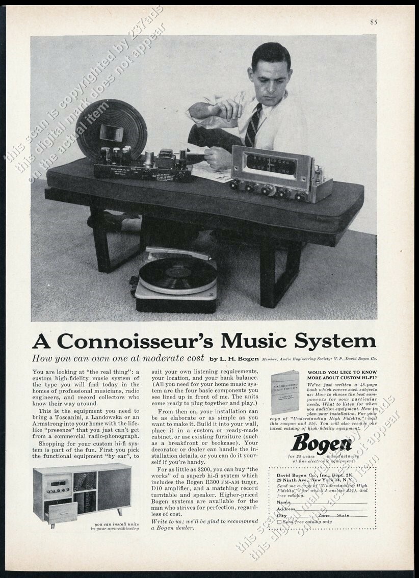 Tuner Amp Speaker Turntable Photo Vintage Ad