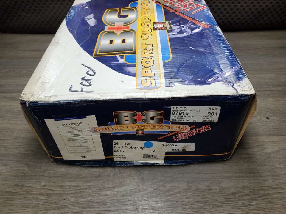 Ford Probe 1993-1997 4 cilindros 1,4" nuevo en caja B&G muelles helicoidales reductores Foto 2 de 4