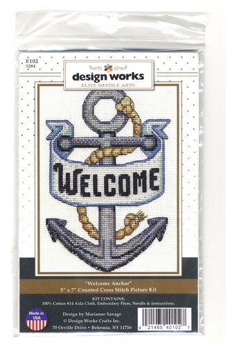Counted Cross Stitch Kit ~ Design Works Welcome Anchor #DW3284 SALE! - Picture 3 of 5