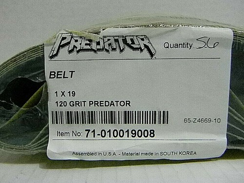 Predator 1" x 19" Airfile Belt 120 Grit Sandpaper 71-010019008 Pack of 56 - Picture 2 of 3