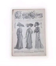 Ancien magazine espagnol mode "LA MODA ELEGANTE" Espagne 1909