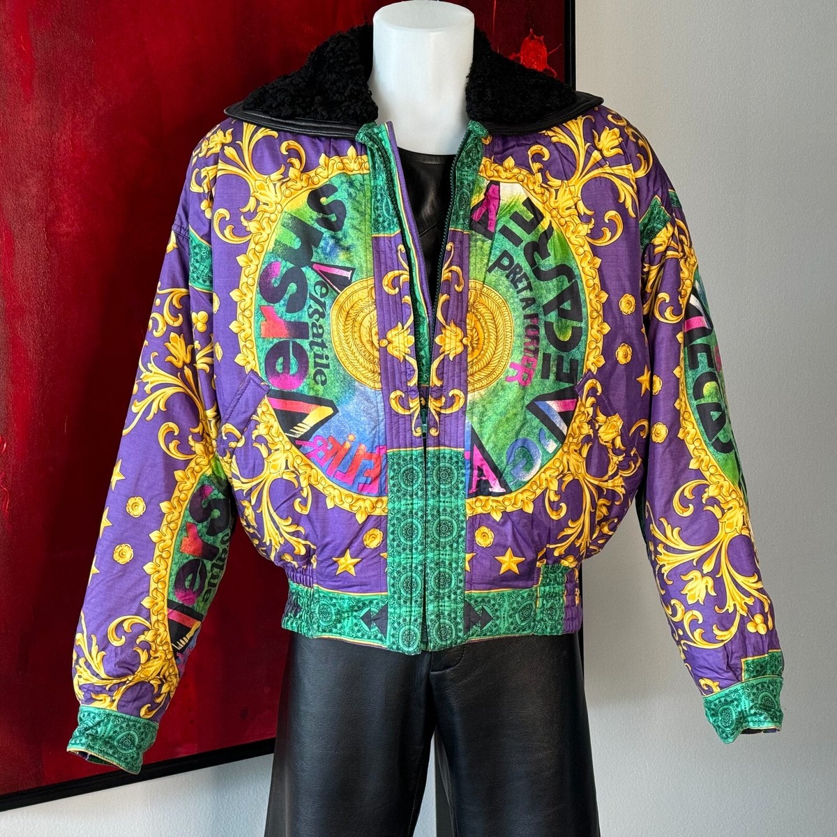 GIANNI VERSACE silk bomber Mix-Barocco print size 52 from F