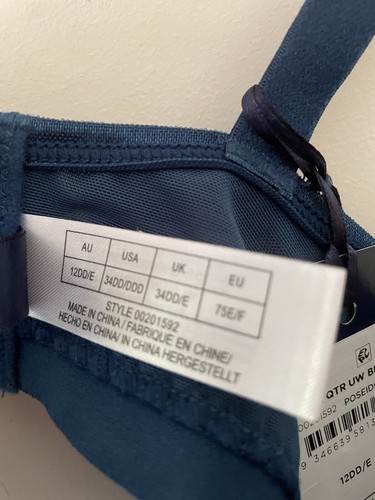 New Tags - FOX & ROYAL City Chic Size 12DD/E Daria Underwire Bra Poseidon Blue - Picture 8 of 9
