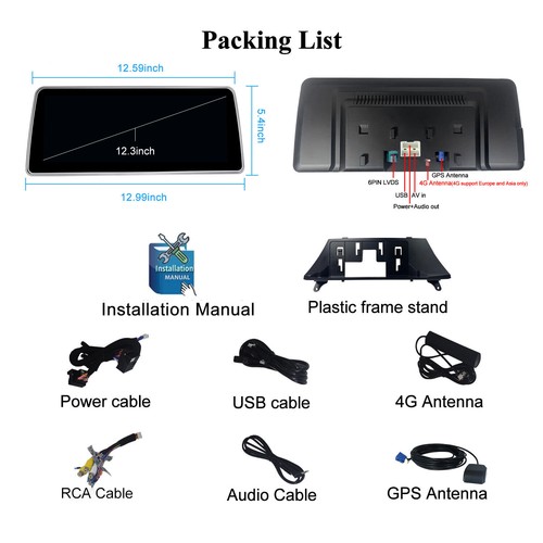 Schermo 12,3" Android 13 CarPlay per BMW X5 X6 E70 E71 autoradio autoradio 128G - Foto 9 di 10