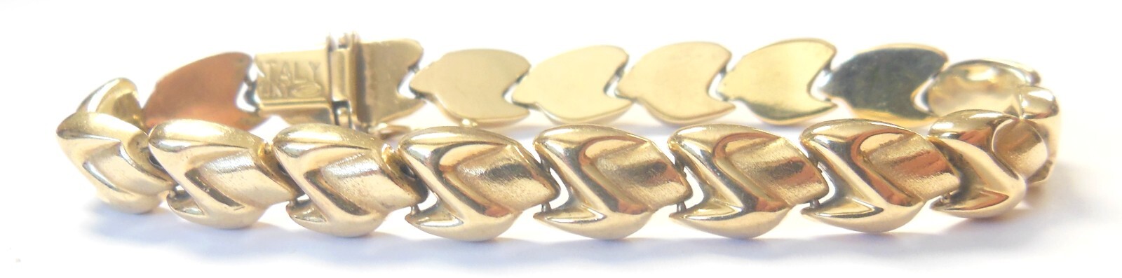 Italian Solid 14K Yellow Gold Interlocking Link D… - image 1