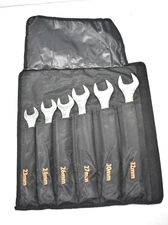 Horusdy 6 Piece Metric Combination Wrench w Rolling Pouch 23mm-32mm Chrome