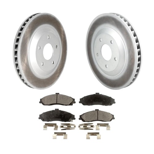 For Chevrolet Corvette Cadillac XLR Front Coat Disc Brake Rotors Ceramic Pad Kit - Picture 1 of 14