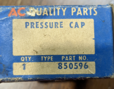 #ad #ad Vintage New Old Stock AC Quality Parts Pressure Cap 850596 Radiator Cap $34.97