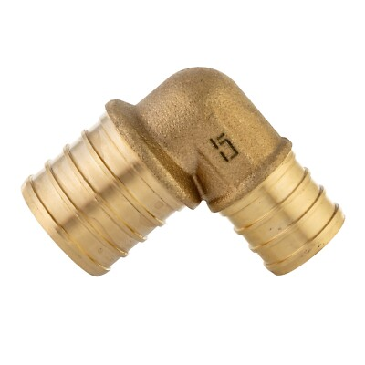 #ad 10 PCS EFIELD PEX 1quot;X 3 4quot; Reducing Elbow Crimp Brass Fittings Lead Free $24.99