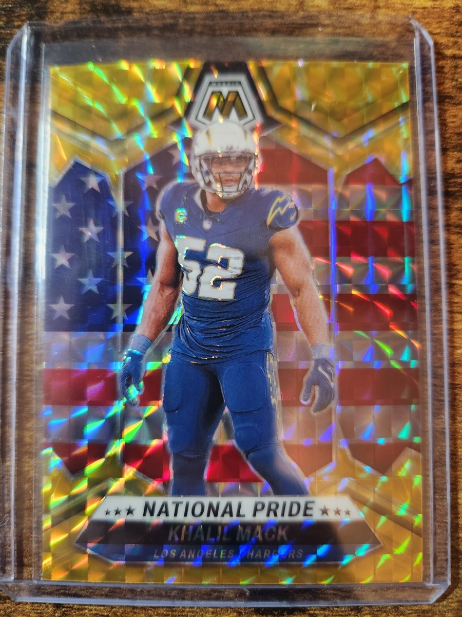 2024 Panini Mosaic Khalil Mack National Pride Yellow