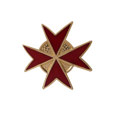 Malteserorden Rotes ausgeschnittenes Kreuz Freimaurer Freemasonry Pin Anstecker