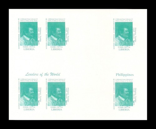 Liberia 1999 Philippinen Präsident Joseph Ejercito Estrada Imperf Block postfrisch (PB)