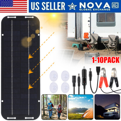 1-10x 30 Watts Solar Panel 12V Trickle Charger Battery Charger Kit w/ Controller