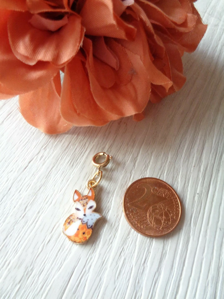 Taschen-oder Schlüsselanhänger "Fuchs"  Emaille 1