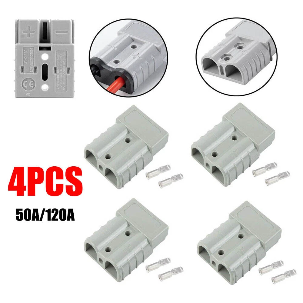 4Pcs For 50/120A 600V For ANDERSON PLUG Cable