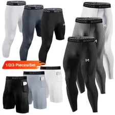 1/2/3 Pack Men's Compression Pants Athletic Sports Leggings Gym Running Sports