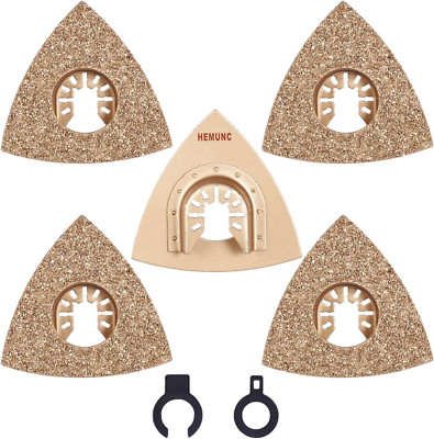 Oscillating Tool Blades,  5Pcs Universal Triangle Carbide Oscillating Multitool 