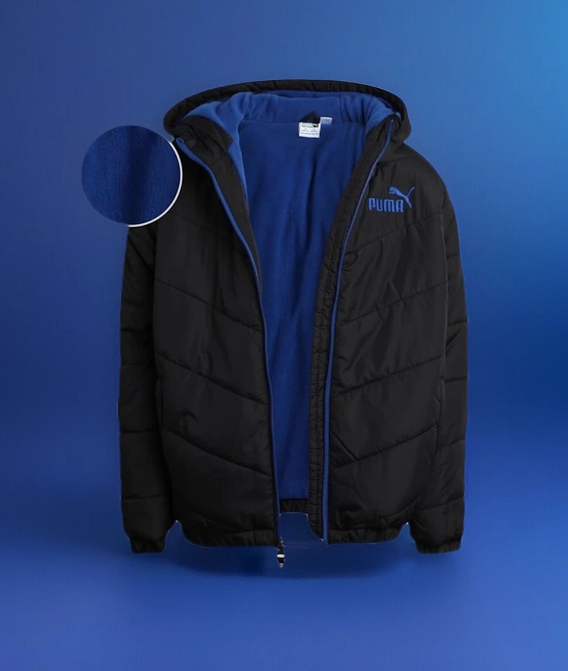 Puma Boys Puffer Bubble, Polar Fleece Lined Jacket, Size 7 - Image 2 of 4