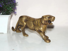 Wild Panther Table Statue Made of Brass Tiger Cub Idol Bookshelves Decor RD439