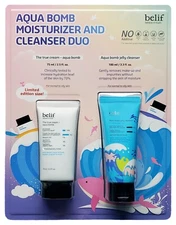 Belif Aqua Bomb Moisturizer, True Cream 75ml/2.5oz  + Jelly Cleanser 100ml/3.3oz