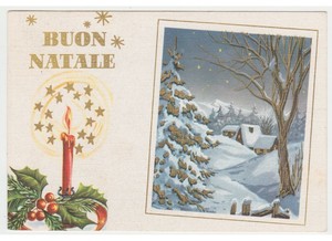 Paesaggio Immagini Natalizie Vintage.Natale Centrotavola Candela Paesaggio Neve Cartolina Natalizia Auguri Vintage Ebay