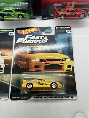 Hot Wheels Premium Fast And Furious Original Fast Complete Set Of