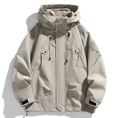 Outdoor Men's Jacket Softshell Hooded Hiking Jacket Windbreakers Cargo Camping 