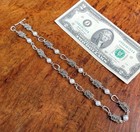 Dot Cluster Station Toggle Necklace Michael Dawkins 18" Sterling Silver/Pearl