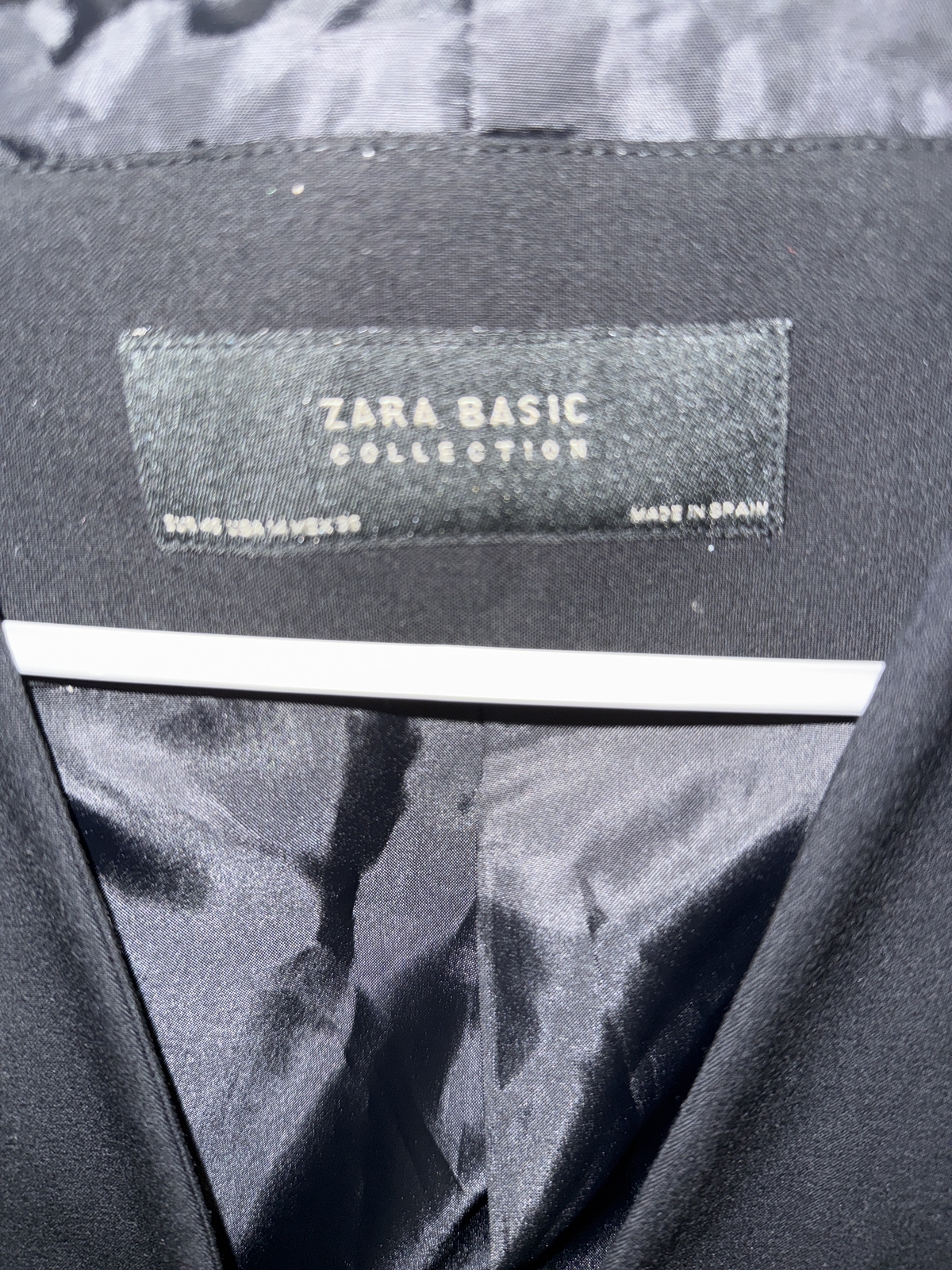 Zara basic black collarless blazer - image 2