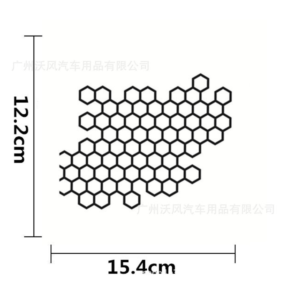 Honeycomb Pattern Waist Line Decals Hexagon Car Body Vinyl Stickers Decoration