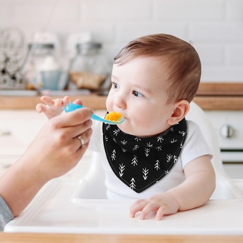 8pc The Peanutshell Cotton Bandana Feeding/Teething Baby Adjustable Bib Set - Picture 5 of 5