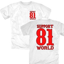 Hells Angels Support 81 1% World Eightyone Big Red Machine Biker Support T-Shirt