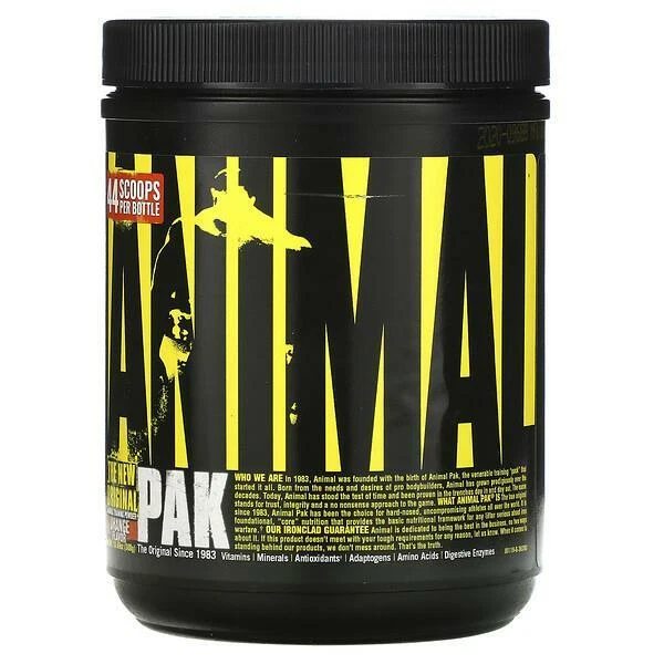 Animal Pak Universal Nutrition Powder 312/342g Multivitamins in flavoured powder
