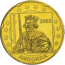 [#1501956] Andorra, Fantasy euro patterns, 20 Euro Cent, 2003, MS, Br, ass