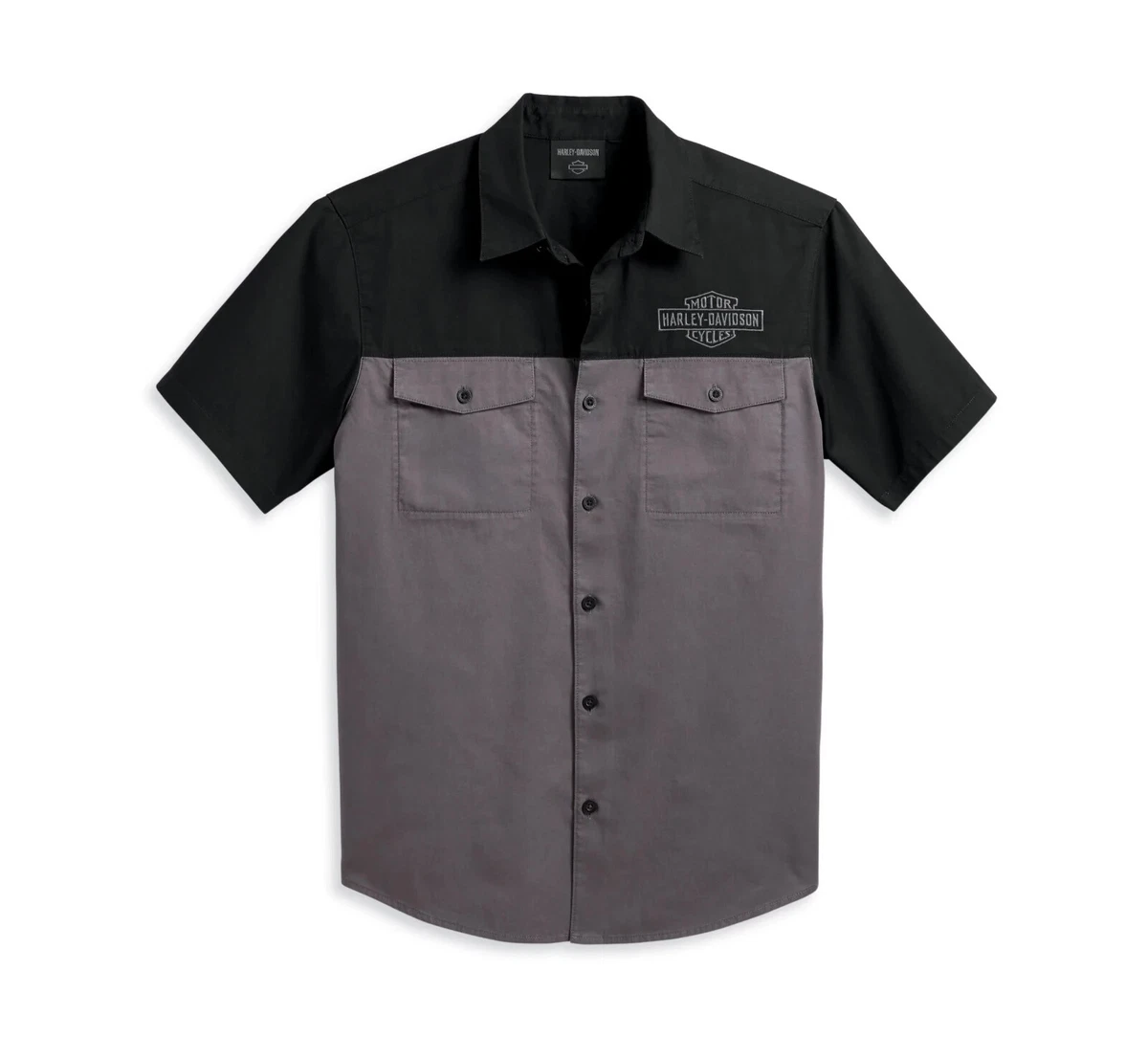 Harley-Davidson Men s Staple Colorblock Shirt, Black - 96152-23VM 