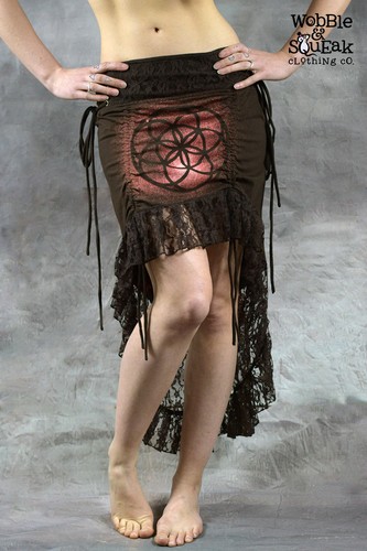 MANDALA FLOWER SKIRT Pixie Lace Hippy Boho Steampunk Bohemian Psytrance Festival - Picture 13 of 23