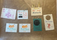 Vintage 1930's - 1950's Paper Hotel Do Not Disturb Sign Lot of 7 Ephemera