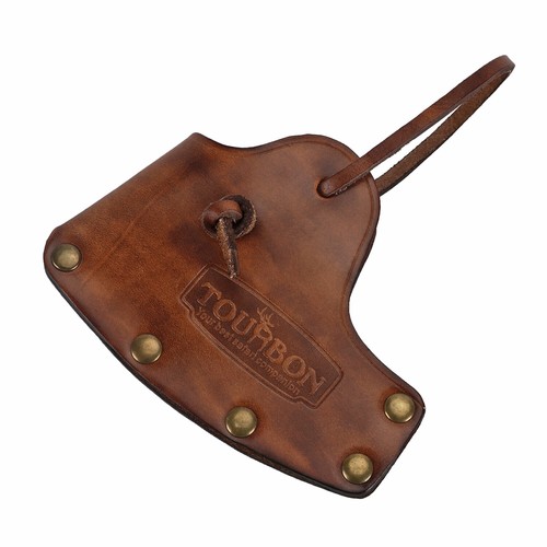 TOURBON Vintage Leather Axe Blade Holder Hatchet Holster Protector Cover Brown - Picture 8 of 8