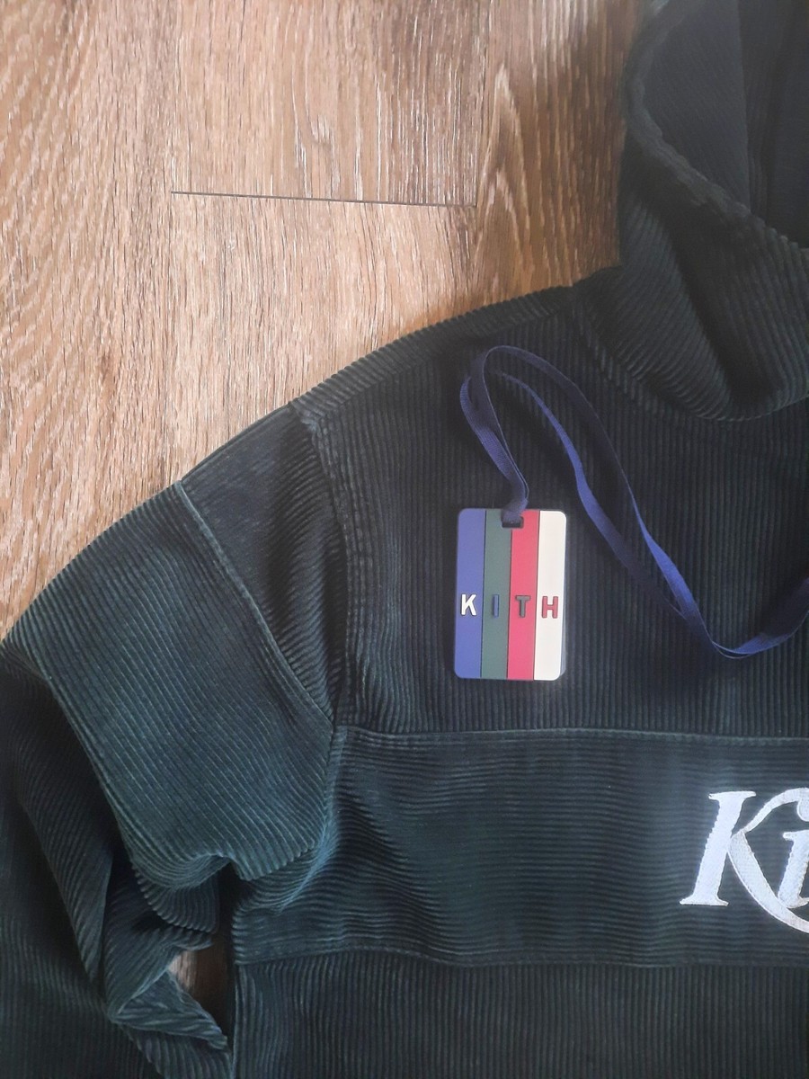 KITH Corduroy Double Pocket Hoody- Forest Green READ DESCRIPTION