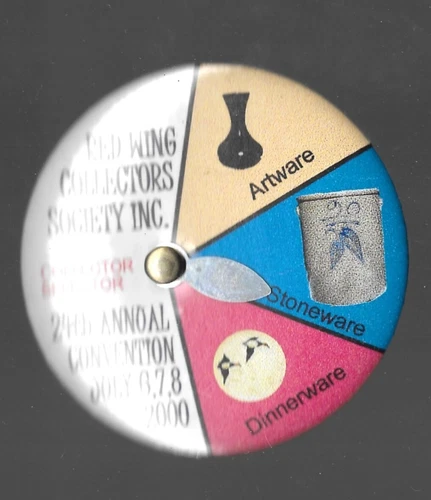 Red Wing Pottery Collectors Society 2000 Convention Selector Pinback Button