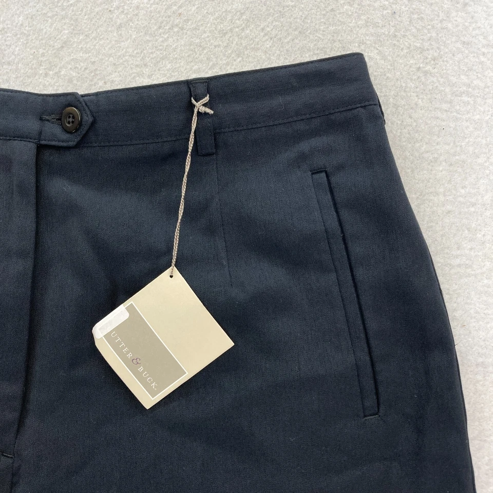 Cutter & Buck LDS Academy Shorts Women's 12 Black Pleated Chino Golf Outdoors - Image 3 of 4