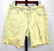 Wild Fable yellow distreesed high-rise Bermuda shorts NWT Size 8/29 waist