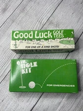 Vintage - 1986 Fishlove & Co Good Luck Golf Tees & 9th Hole Kit Novelty Gag Gift