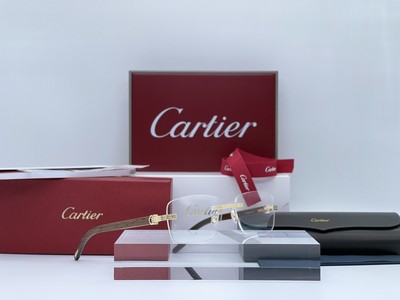 Cartier Wood Gold CT0286O 100% Genune Frames Sunglasses Glasses Glasses